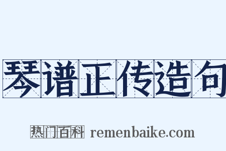 琴谱正传造句是什么意思的图片